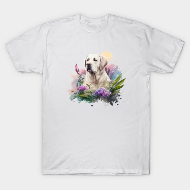 White Lab T-Shirt by Mixtgifts